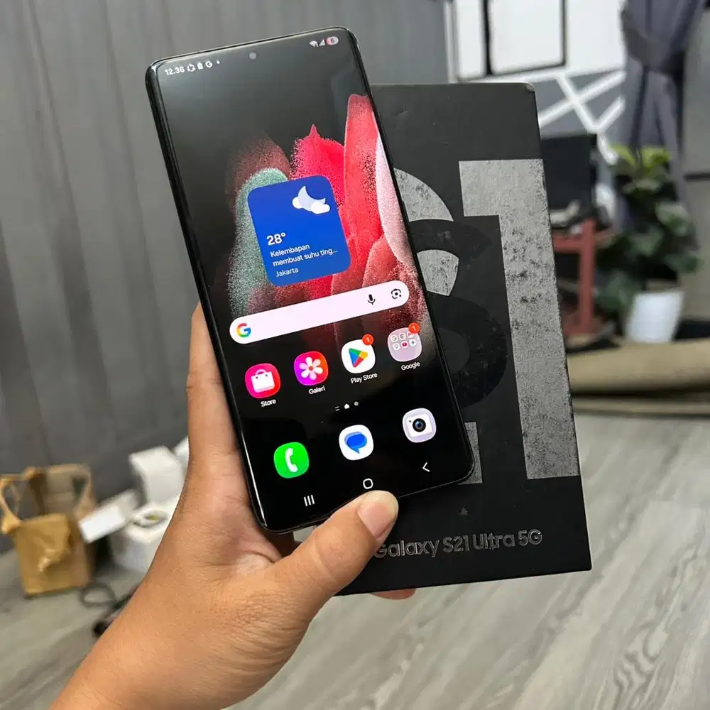 samsung galaxy S21 ultra 5G 12/256gb SEIN siap pakai