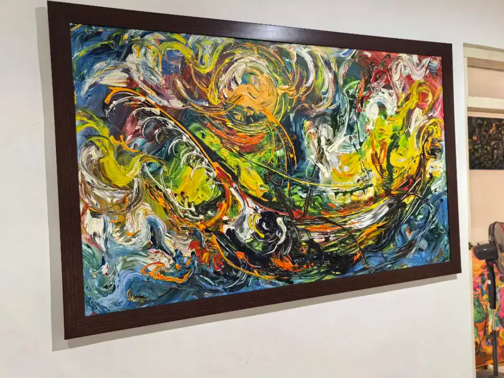 Lukisan perahu Bali karya Rachmansyah