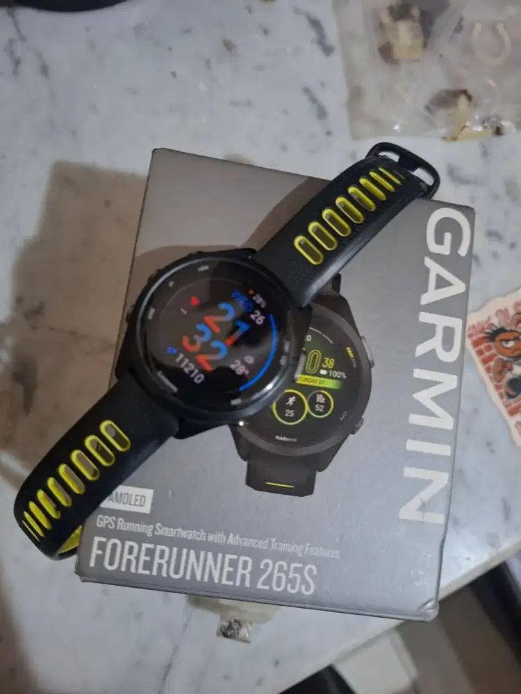 Garmin Forerunner 265S Music Fullset Mulus (Baterai Baru)