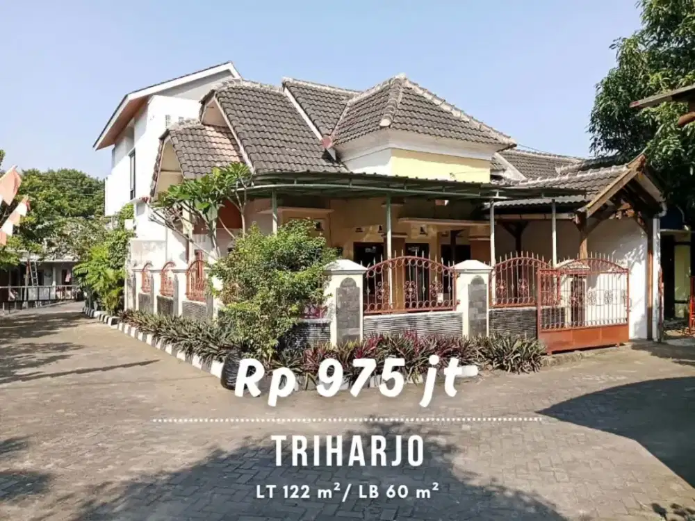 Dijual Rumah Hook Lingkungan Perumahan dekat Jalan Magelang km 12,5