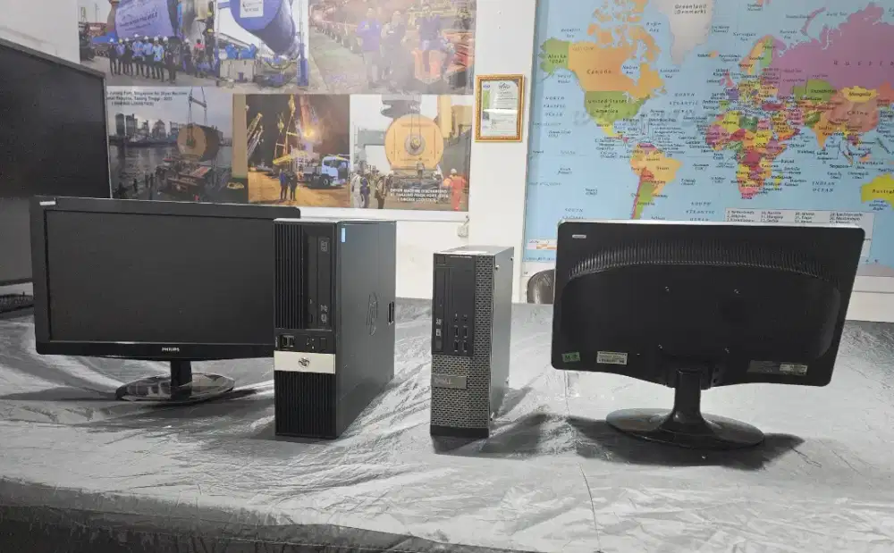 Dijual Cepat 2 CPU & Monitor merek DELL @Rp.2 juta per unit
