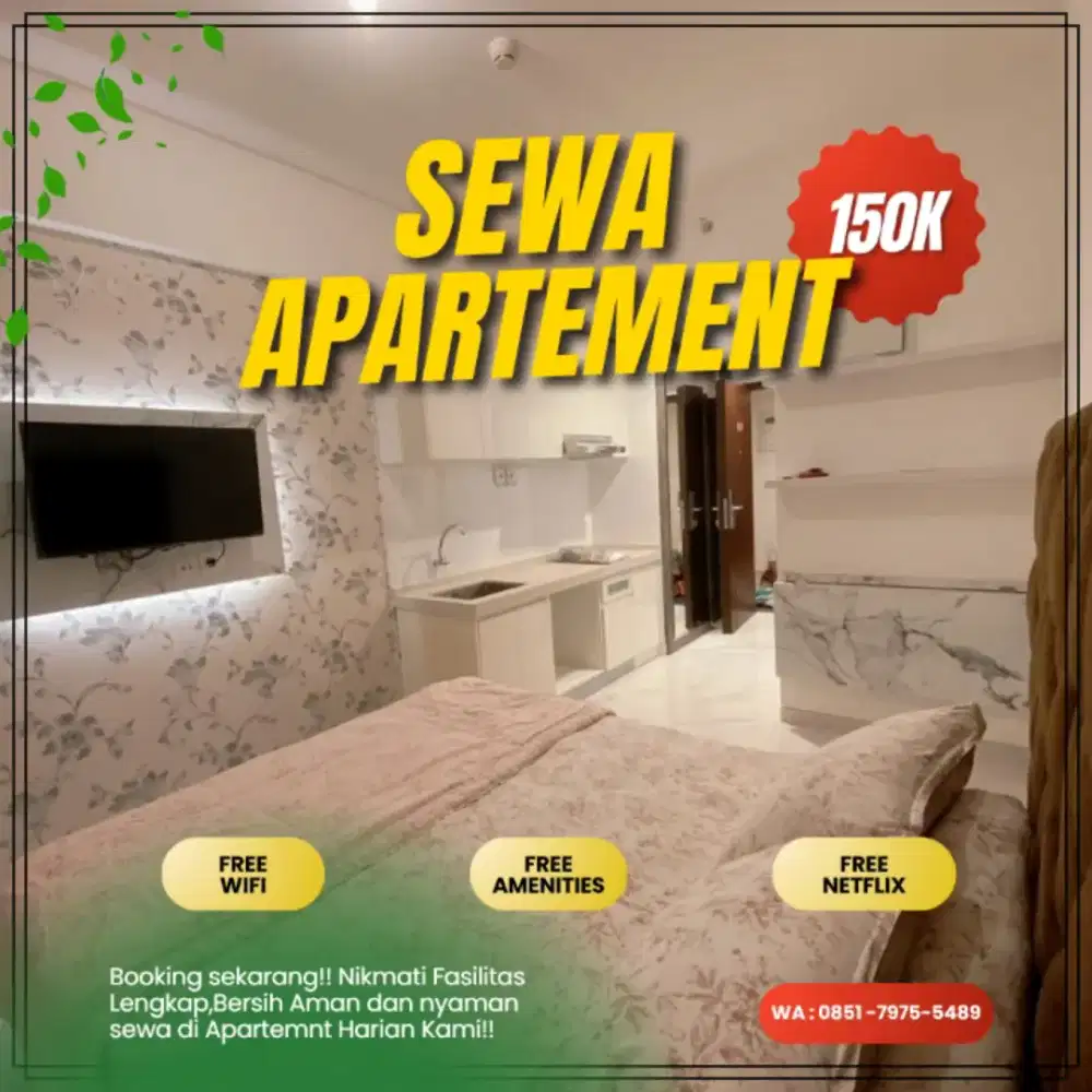 Sewa Apartemen TREEPARK CITY Tangerang Harian/Transit Termurah