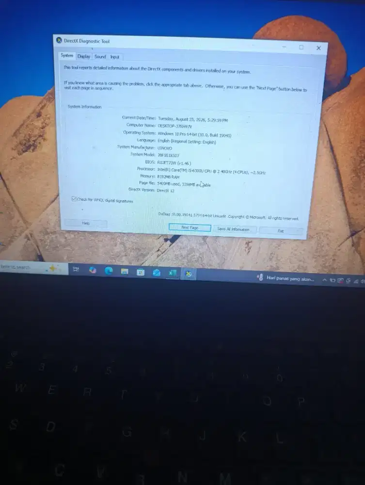 Lenovo X260, Core i5, SSD