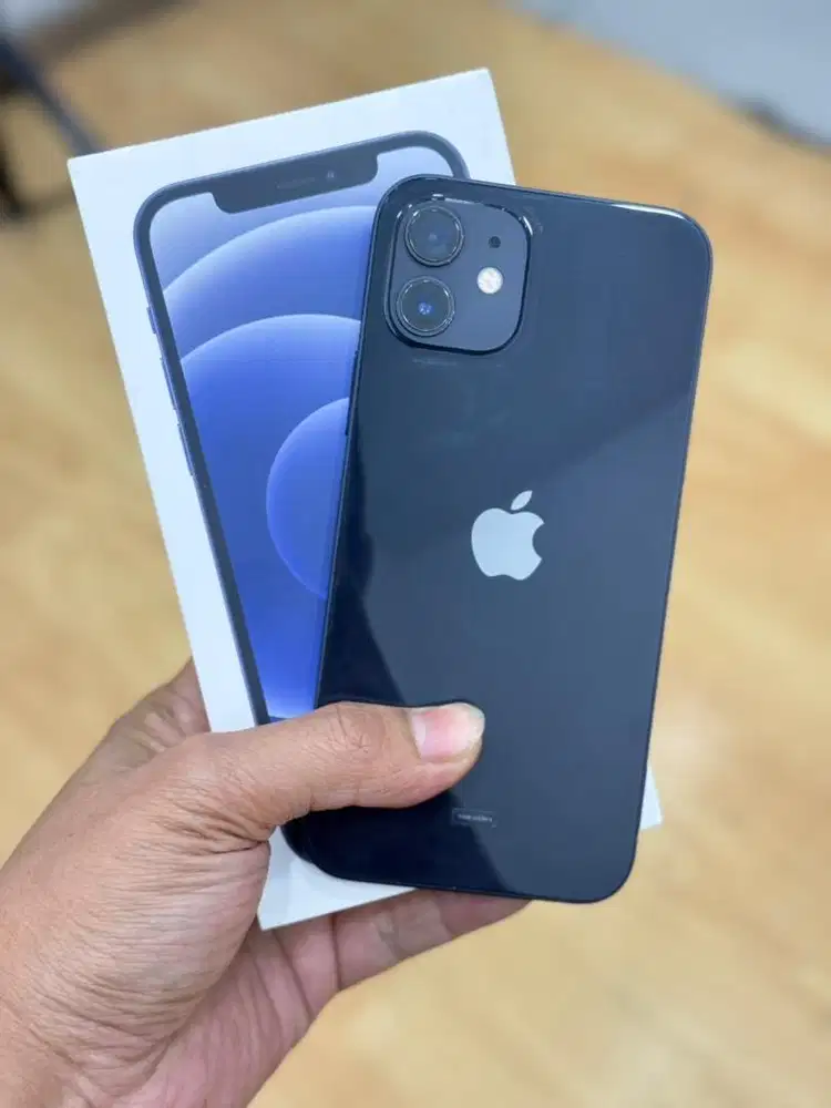 Iphone 12 128Gb midnight second resmi ibox fullset original mulus
