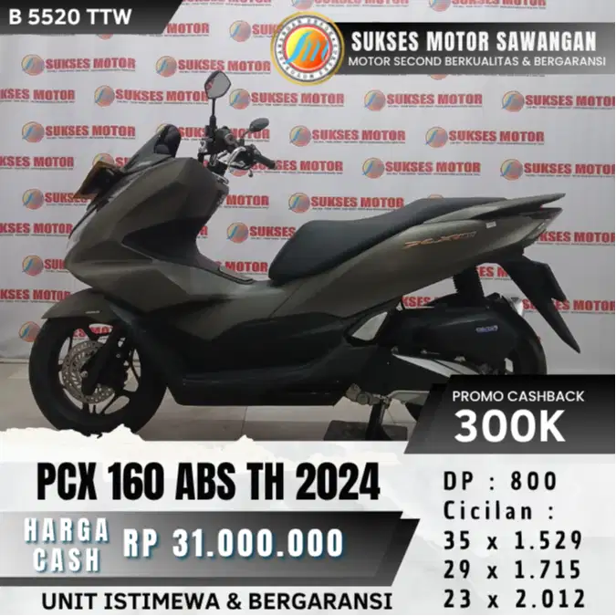 DP 800 CASHBACK 300 HONDA PCX 160 ABS TH 2024 COKLAT PCX160 BERGARANSI