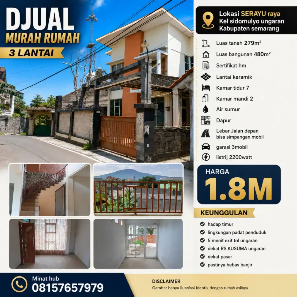 DIJUAL 3LT VIEW MURAH SERAYU CEPAT