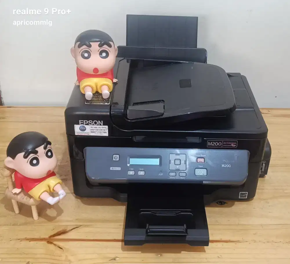 Printer Epson M200 ADF bisa print scan copy F4 siap pakai