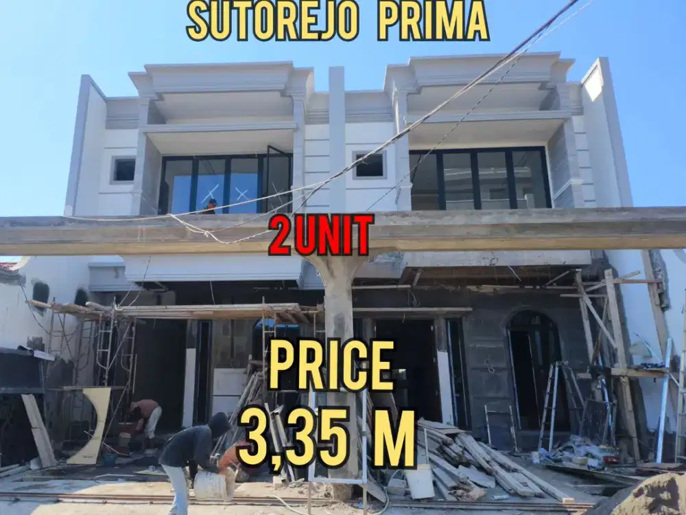 BARU GRESS 2 UNIT RUMAH MEWAH DI PERUM. SUTOREJO PRIMA. DEKAT MULYOSARI, UNAIR, ITS, MERR, PAKUWON CITY, BABATAN PANTAI, DHARMAHUSADA, KERTAJAYA, Dll