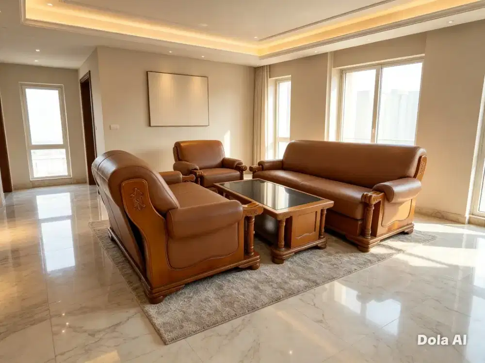 Sofa Tamu 3,2,1 + meja + meja extra
