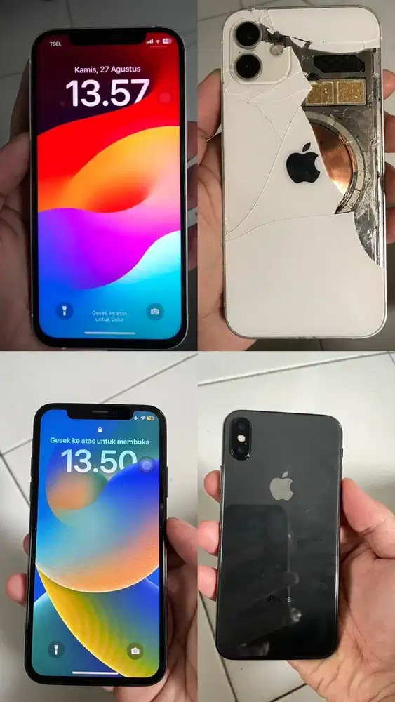 IPHONE X 64 GB & IPHONE 12 128 GB WIFI ONLY