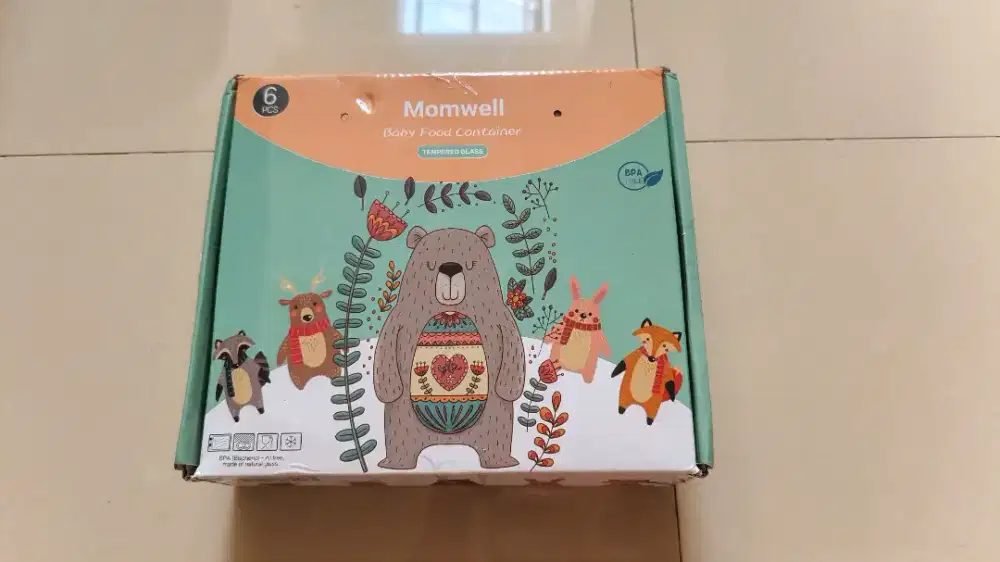 Tempat MPASI Kaca merk Momwell 6 in 1