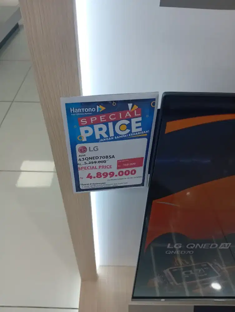 CICILAN TANPA CC TV LG 43QNED70BSA