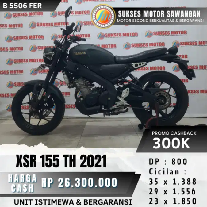 CASBACK 300 YAMAHA XSR 155 TH 2021 XSR155 UNIT MULUS BERGARANSI