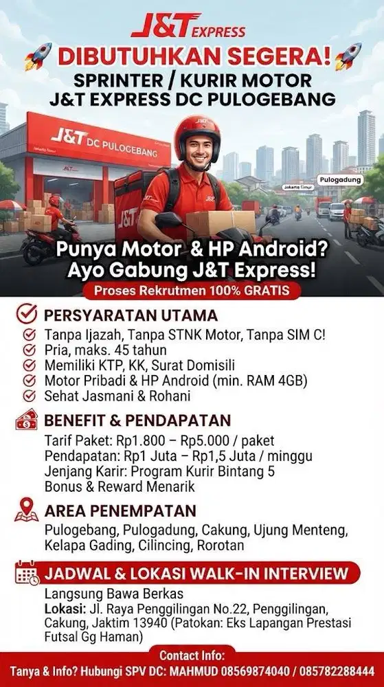 KURIR MOTOR J&T EXPRESS