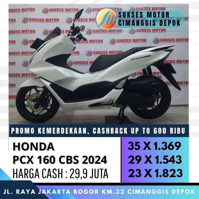 HONDA PCX 160 CBS 2024 MULUS LIKE NEW CASH KREDIT CASHBACK 300