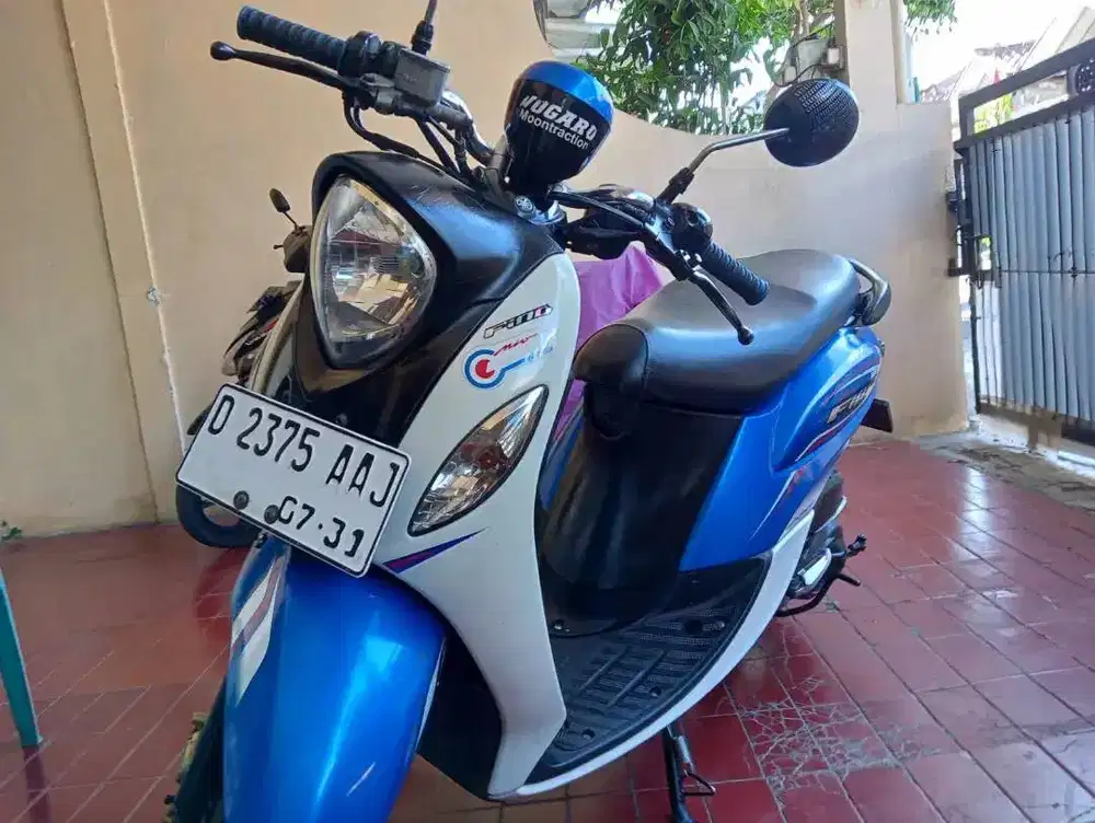 Yamaha Fino Sport Fi-125 2016 Biru Putih ori mulus mantap siap pakai.