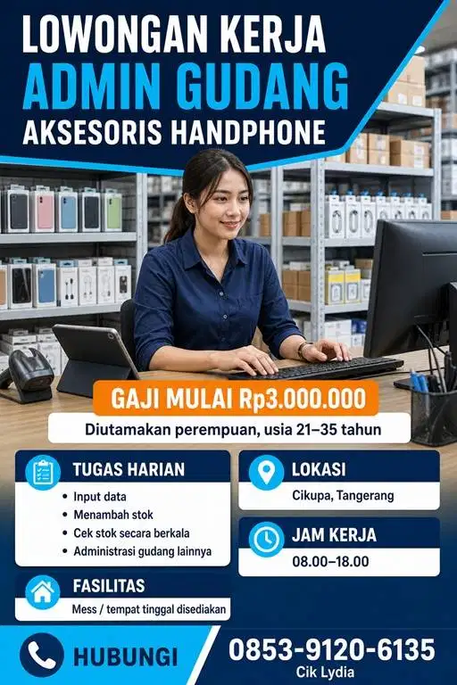 LOKER ADMIN GUDANG di CIKUPA TANGERANG