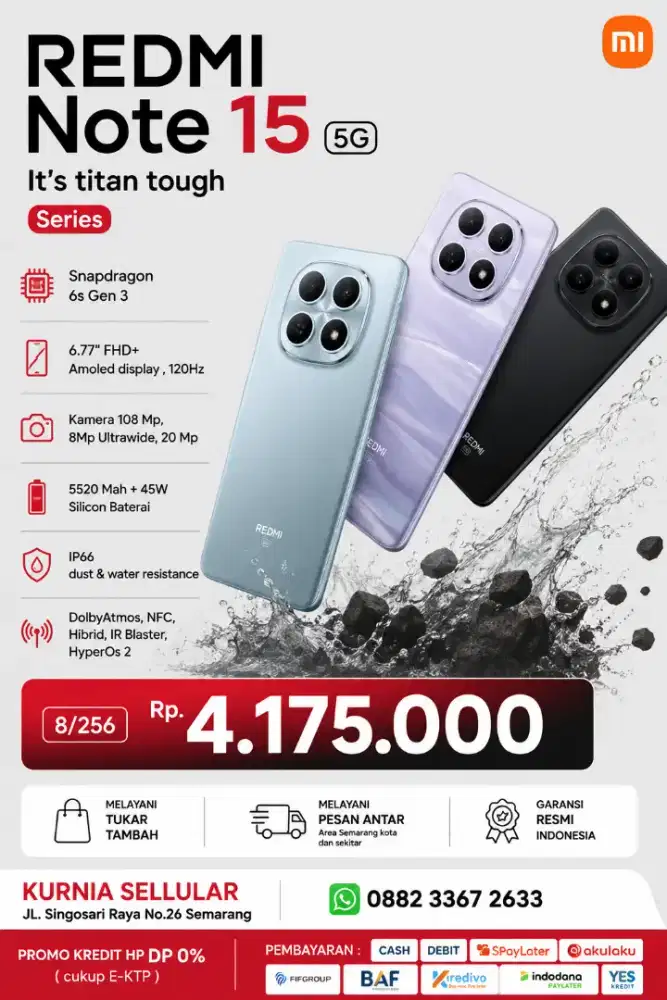 REDMI NOTE 15 5G 8/256 NEW | HARGA PROMO | BISA COD