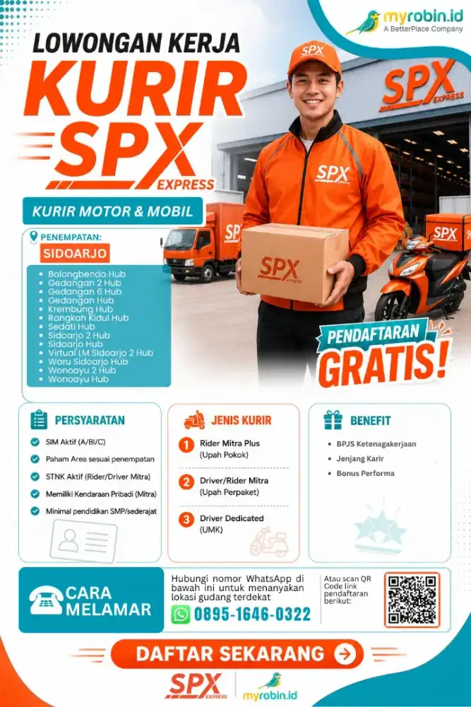 LOKER KURIR MOTOR SPX EXPRES SIDOARJO
