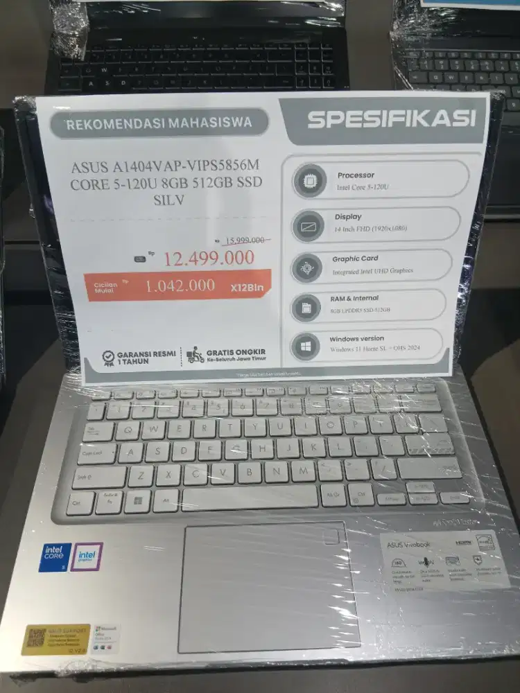 Promo ASUS VIVOBOOK CORE 5 — RAM 8GB SSD 512GB BISA CICILAN !!!