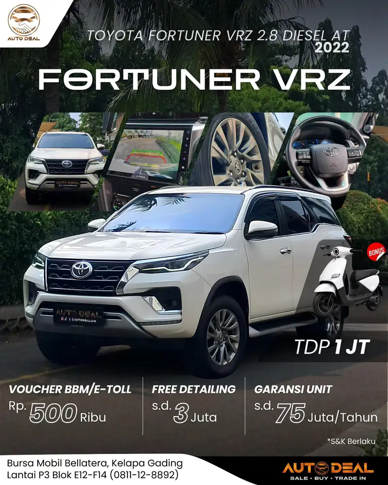 Toyota Fortuner VRZ 2022 pemakain 2023 non GR