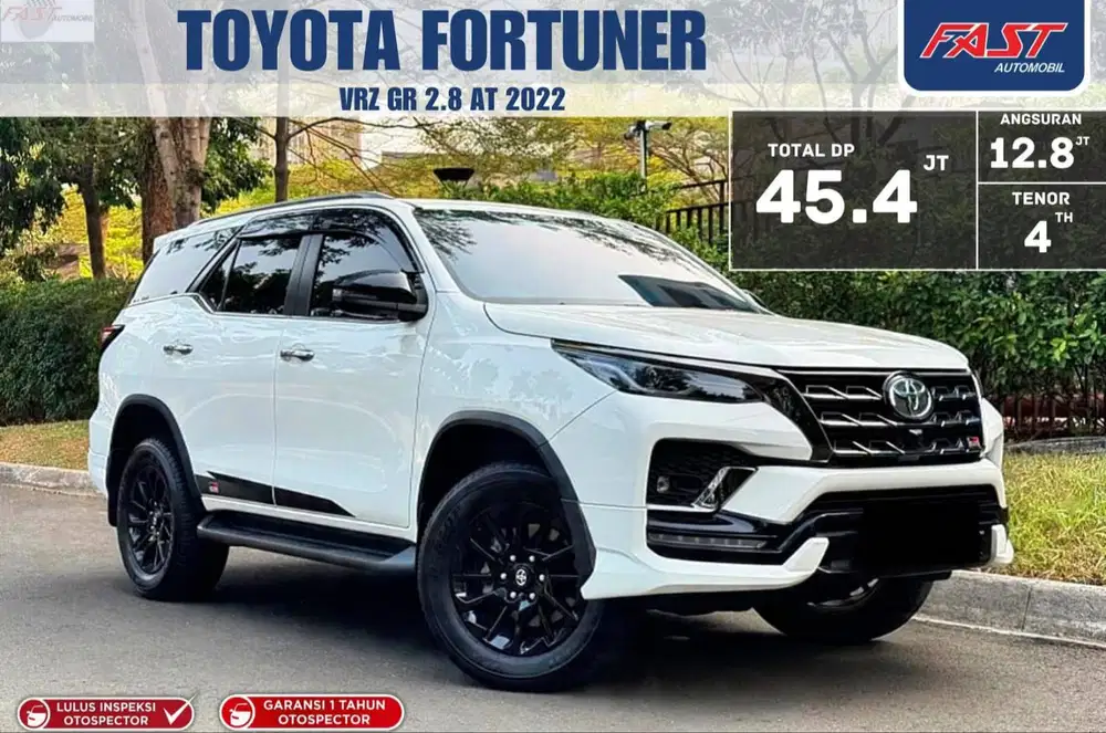 LOW KM.22RB GARANSI 1TH TOYOTA FORTUNER VRZ GR 2.8 AT 2022 PAJAK PJG