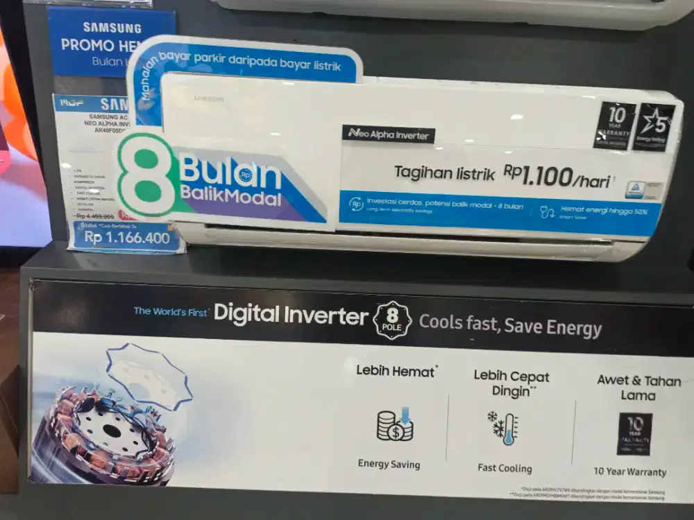 Kredit AC samsung 1/2 pk promo tanpa dp