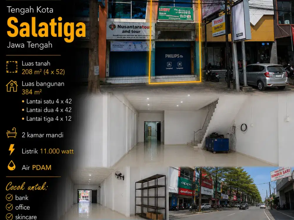 Kaloka, Pattimura, dekat Bundaran Tamansari, Tengah Kota, Salatiga, luas bangunan 384m2, Jawa Tengah