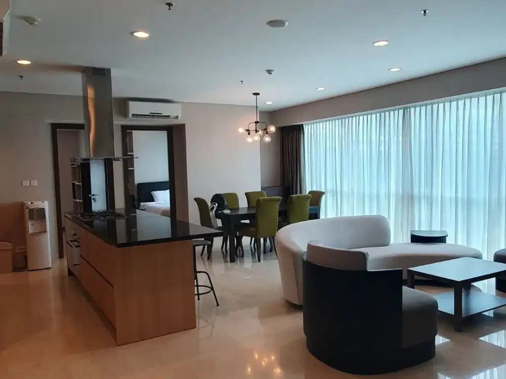 FOR RENT Apartment Setiabudi Sky Garden Kuningan 3BR 155sqm - Low Floor Furnished Close to LRT MRT Busway