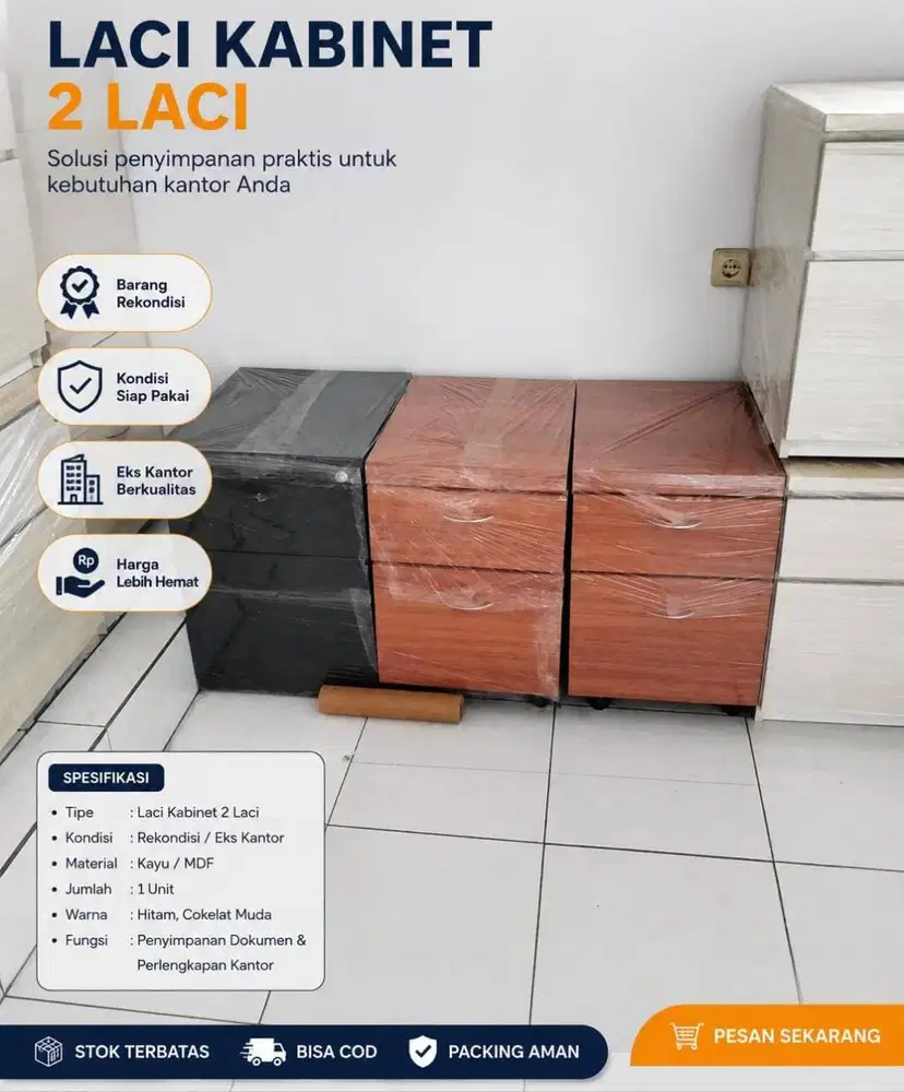 Kabinet 2 Laci untuk penyimpanan