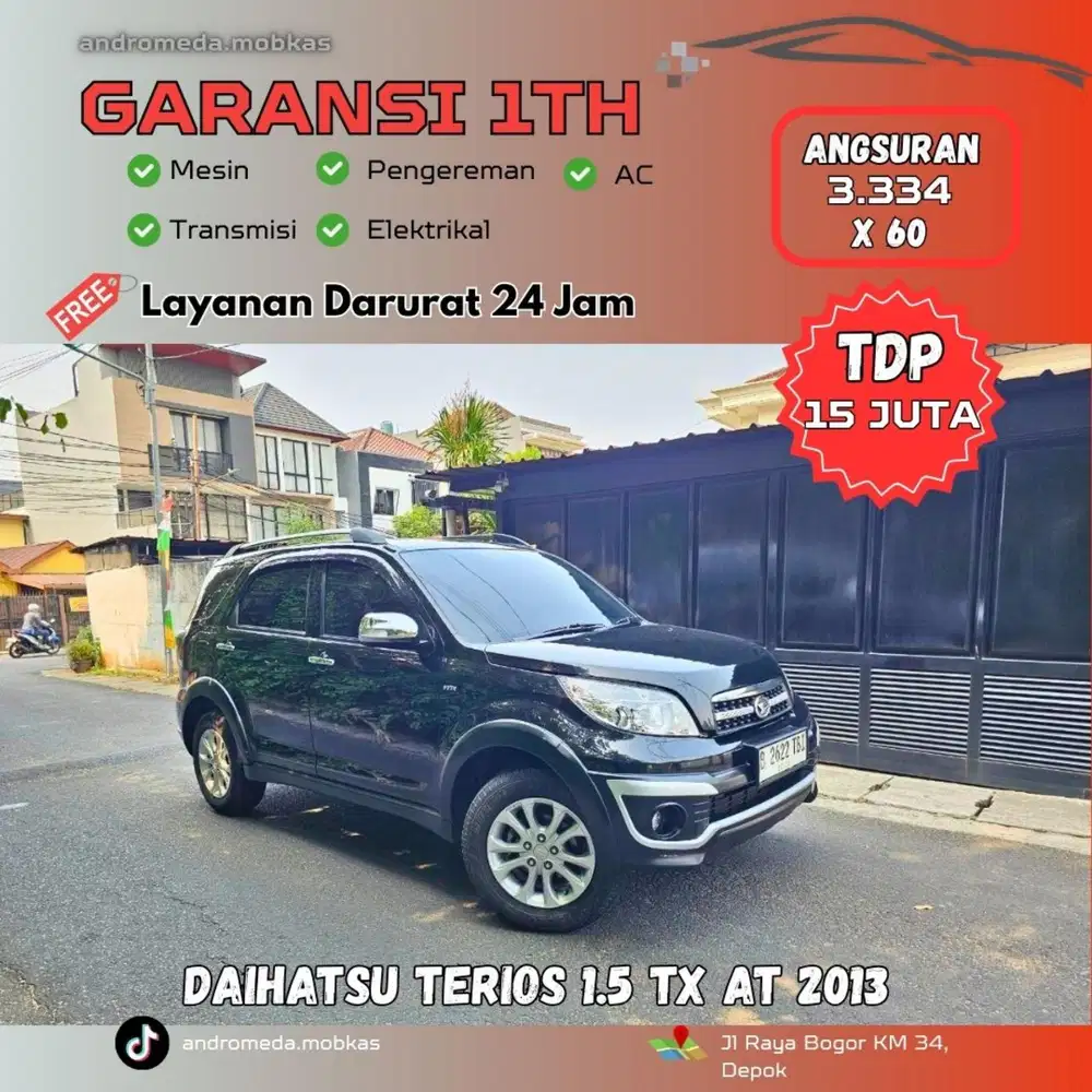 DAIHATSU TERIOS 1.5 TX AT 2013 KONDISI ISTIMEWA PAJAK SUPER PANJANG