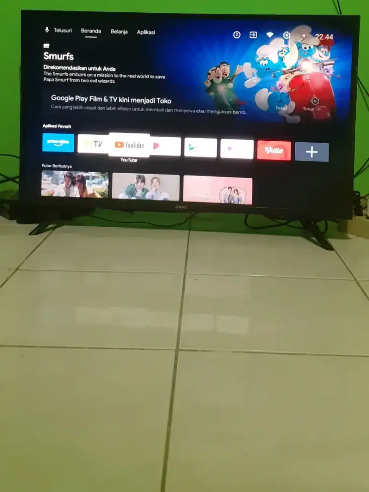 tv android chiq 32 inch msih lumyan bgus cuma min dikit