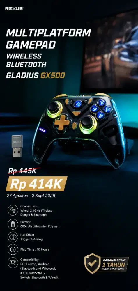 Gamepad rexus gx500 bluetooth