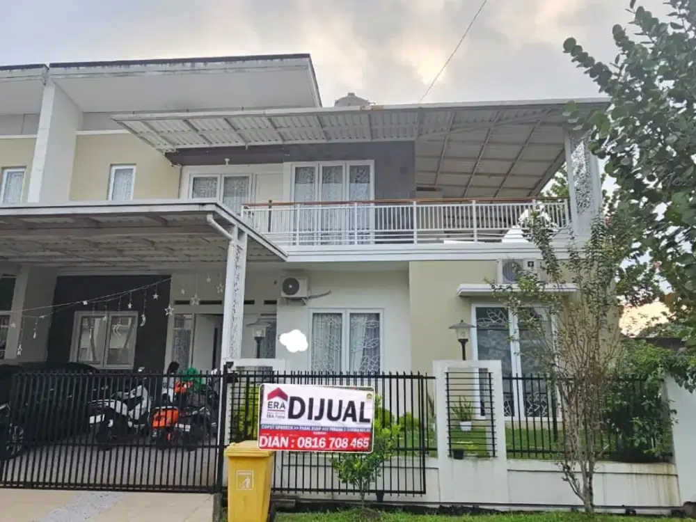 Rumah 2 Lt di hook dkt akses Tol dan KRL di permun Nusa Indah Tanah baru Bogor