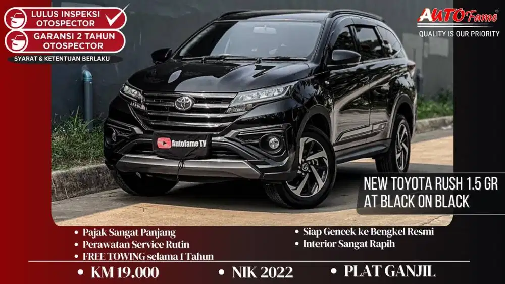 New Toyota Rush 1.5 GR AT Black On Black NIK 2022 Tgn 1 Dr Br