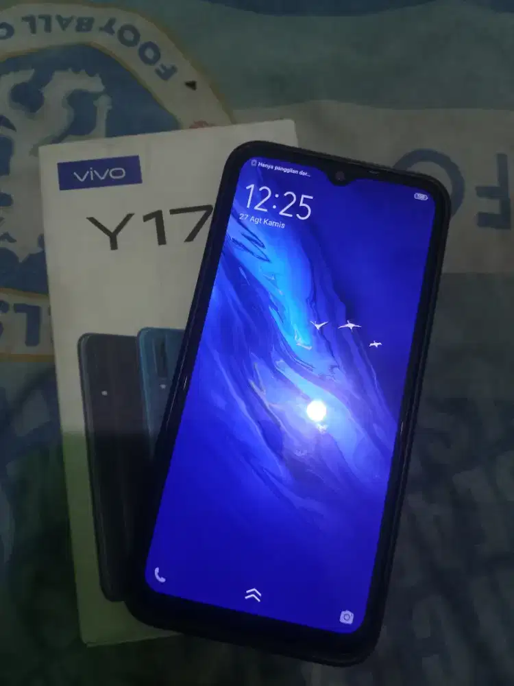 vivo y17 ram 8, kelengkapan box dus+cassan