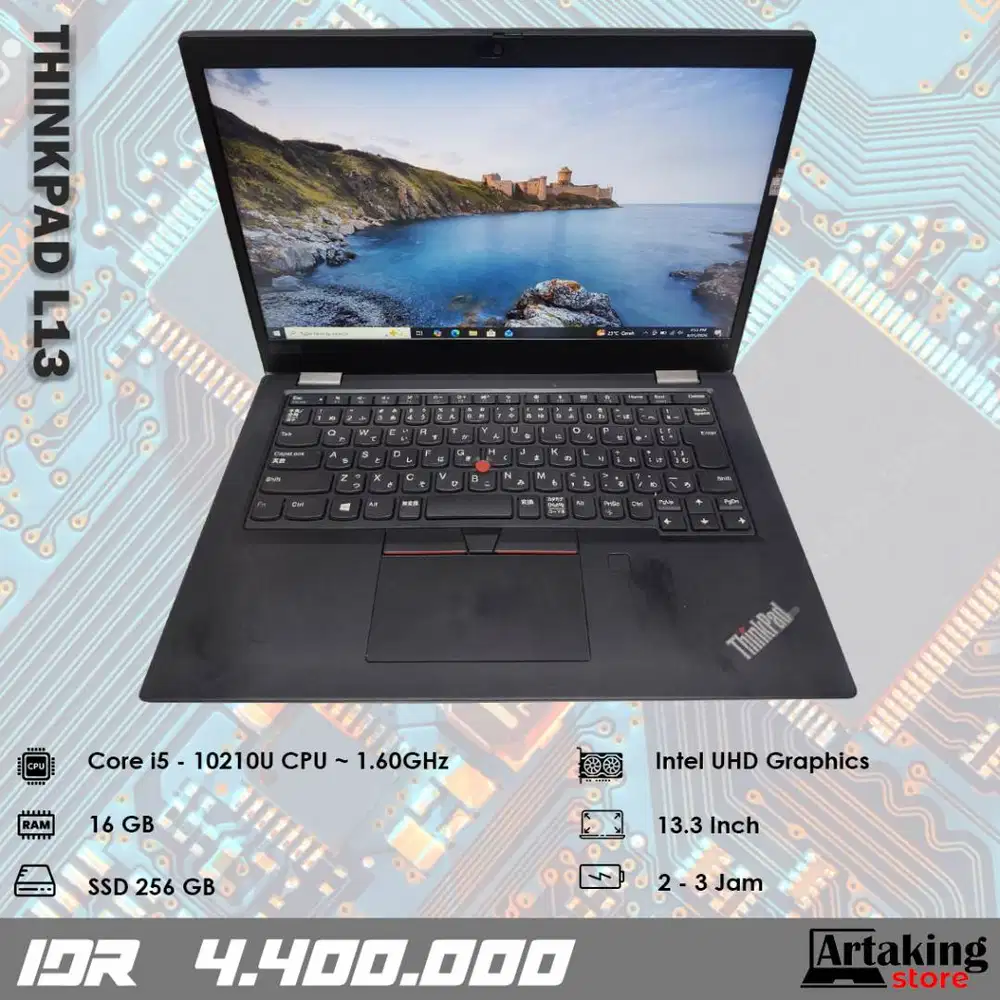 Lenovo Thinkpad L13 - Core i5 - Gen 10th - Ram 16 GB - SSD 256 GB