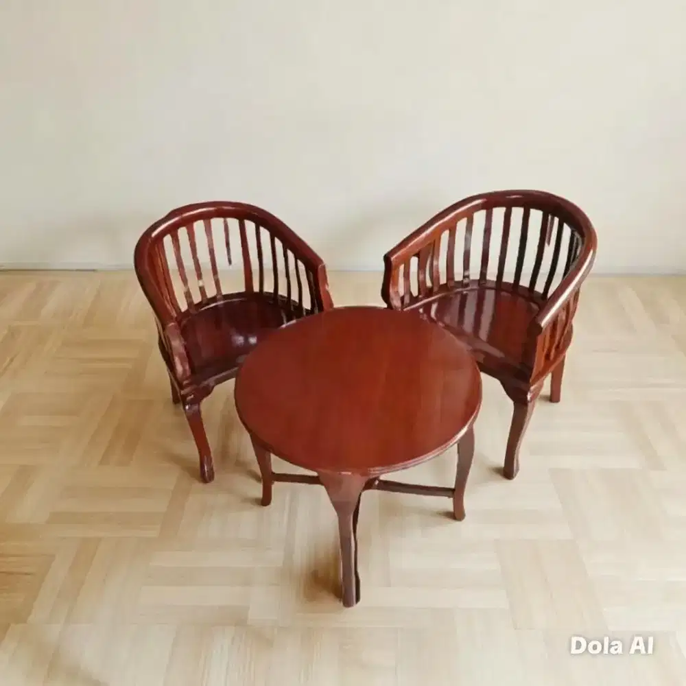 Set meja teras kayu jati