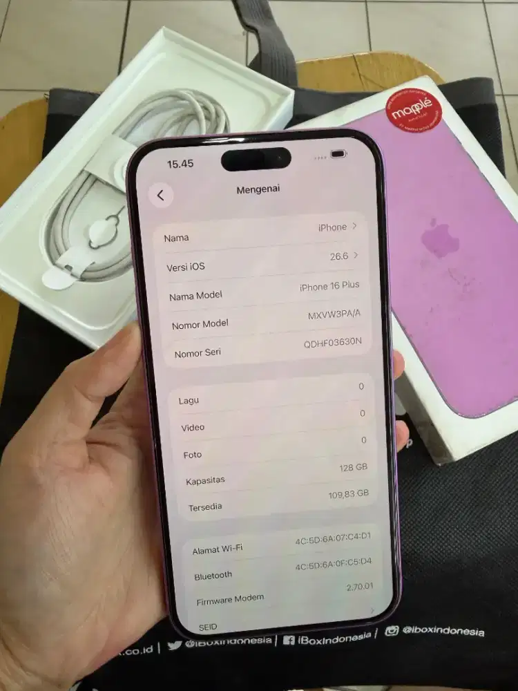 iPhone 16 plus 128 ibox