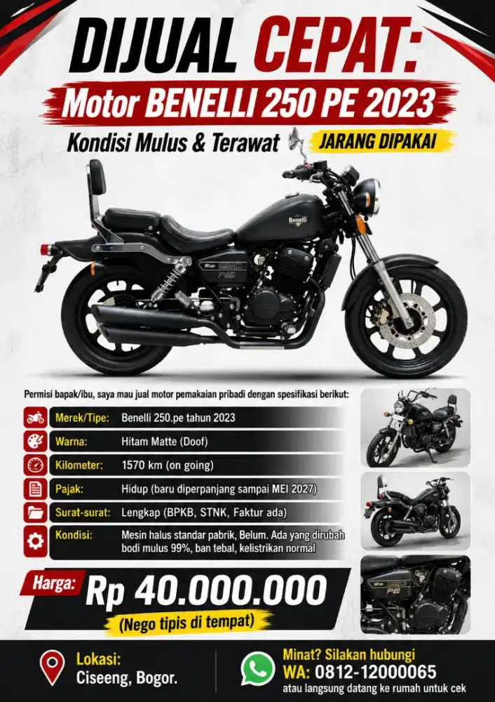 Jual. Cepat motor benelli 2023