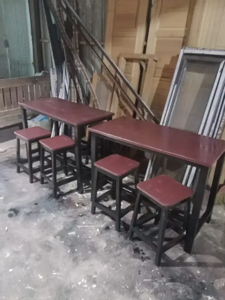Set meja makan kaffe resto serbaguna