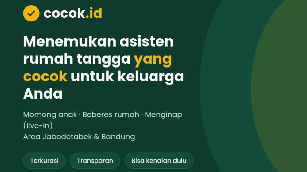 Dicari: Asisten Rumah Tangga (Momong Anak & Beberes Rumah)