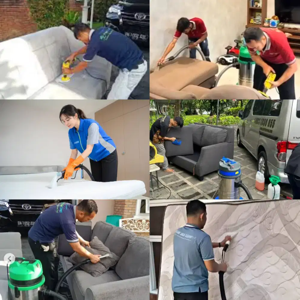 Cuci Sofa, Cuci Springbed/Kasur, Cuci Jok Mobil, Cuci Plafon Mobil.