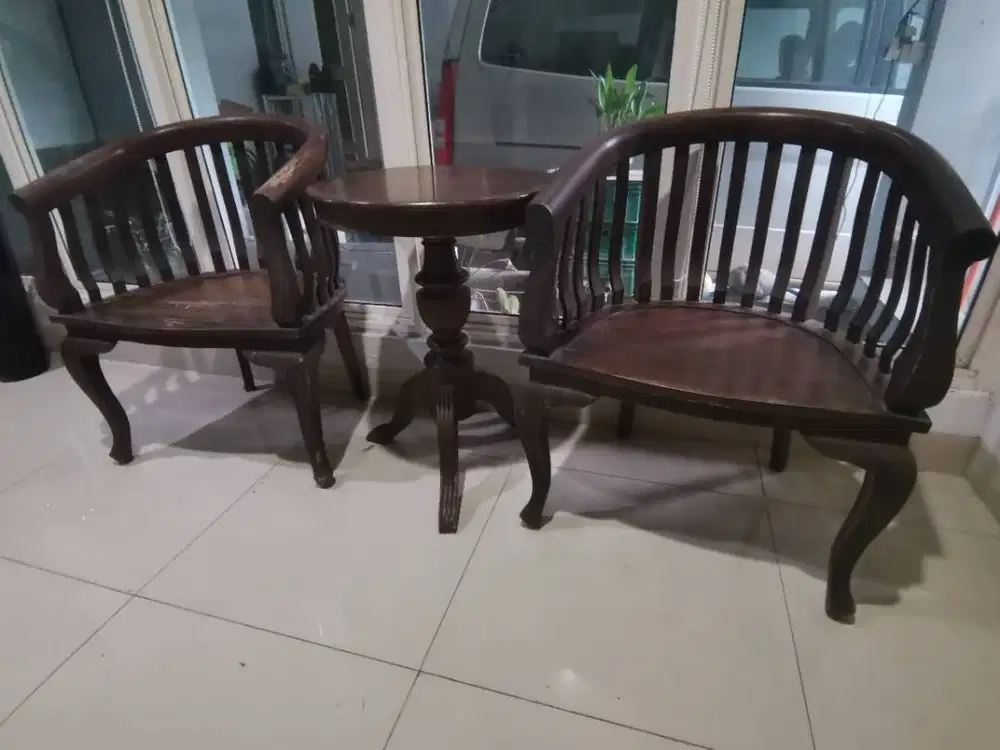 Kursi + Meja set style Jawa