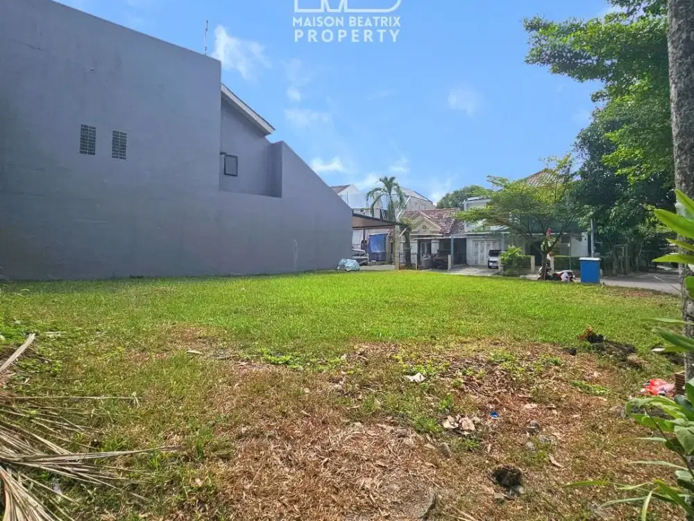 KAVLING POSISI HOEK  LOKASI BAGUS DAN SANGAT STRATEGIS DI TAMAN CHRYSANT 1 BSD CITY