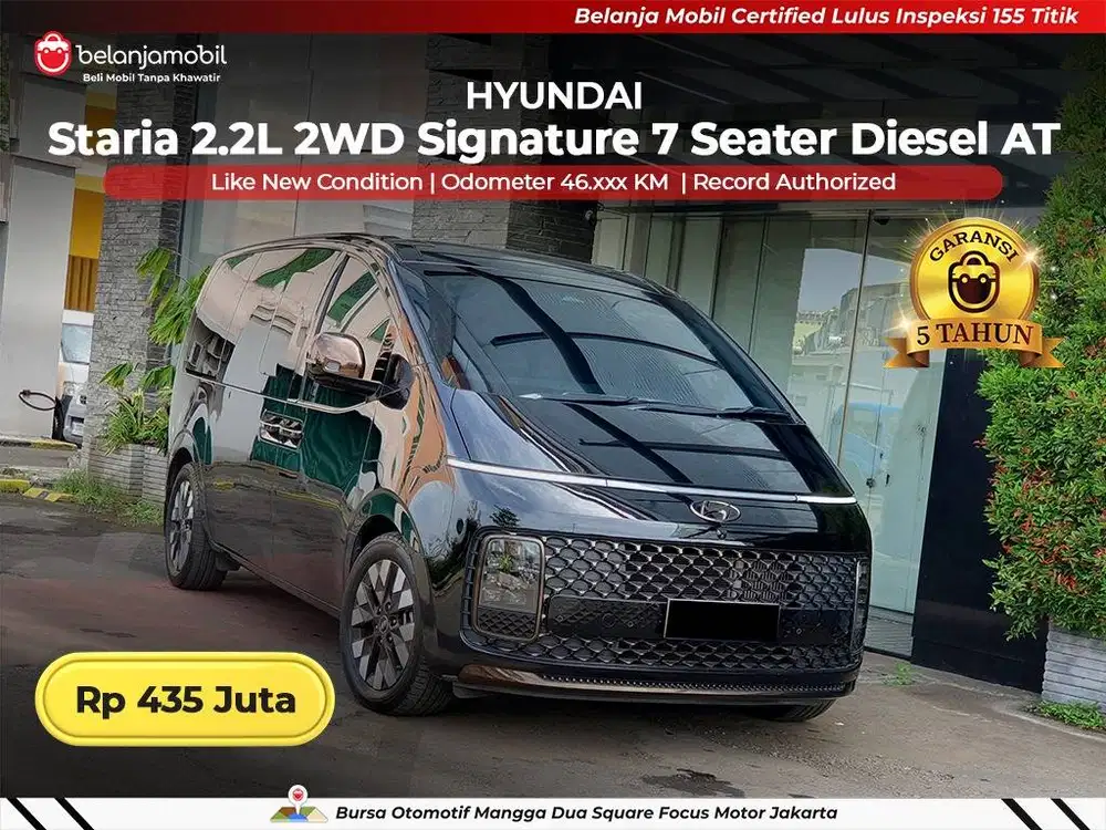 [ GARANSI 5TH ] Hyundai Staria 2.2L 2WD Signature 7 Seater 2021/2022