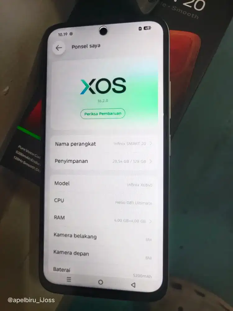 Infinix Smart 20 4+4/128 Sebulan pake muluss
