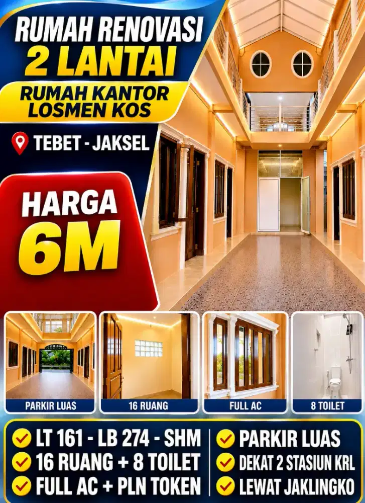 Dijual Rumah Kost Murah di Tebet