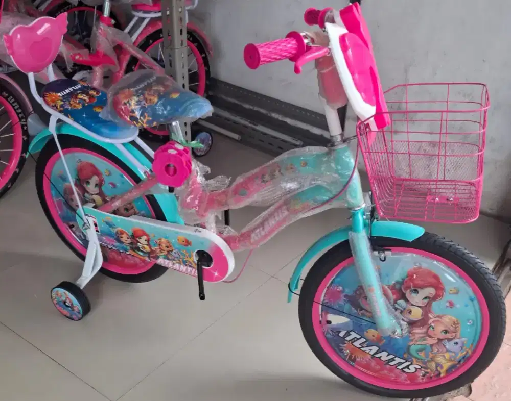 SEPEDA ANAK PEREMPUAN SEPEDA MINI CTB 16 INCH ATLANTIS ( MUSIK )