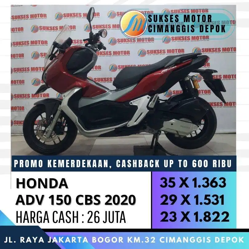 HONDA ADV 150 CBS 2020 MULUS UNIT SIAP PAKAI CASH KREDIT PROMO DP 700